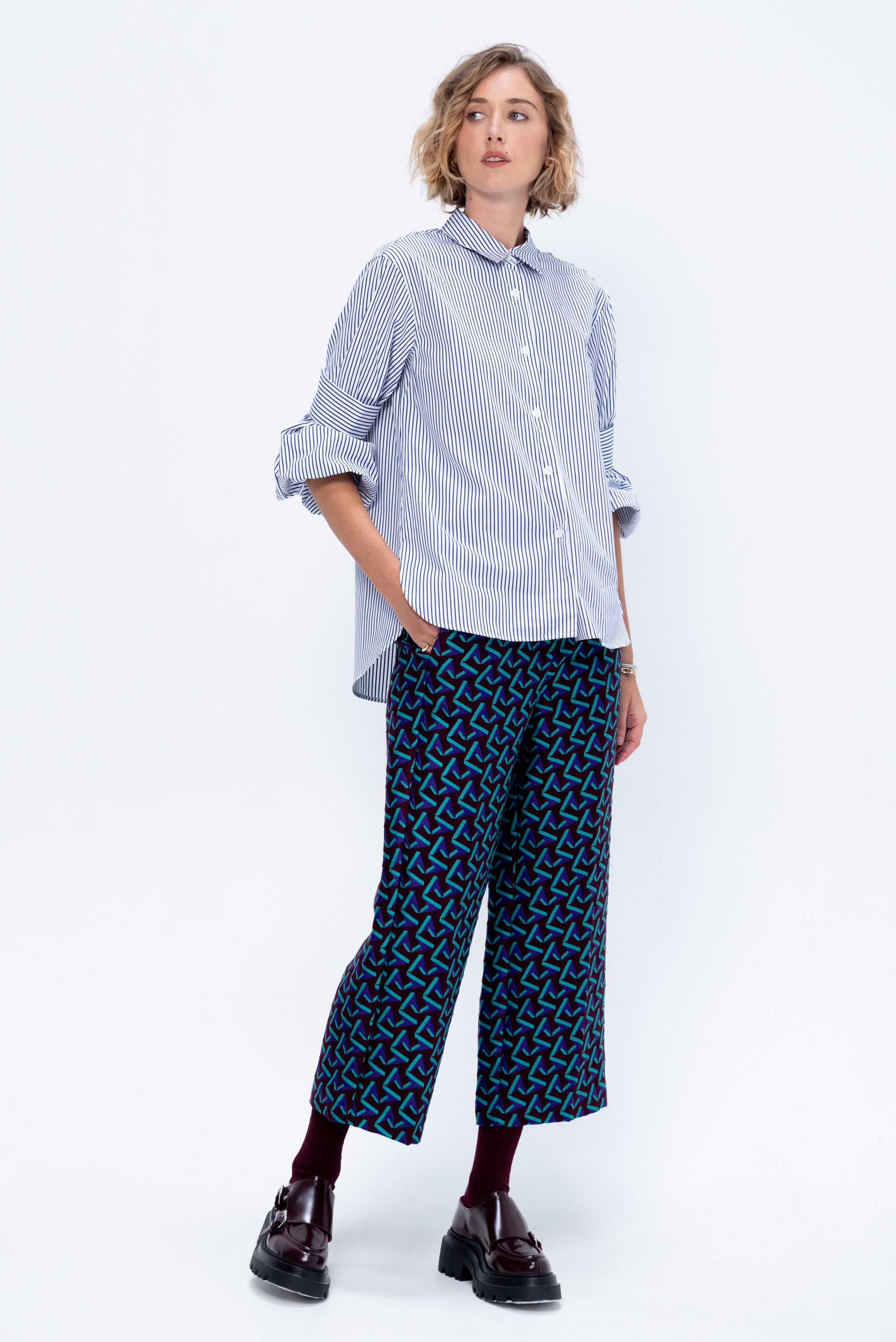 Stripe Shirt, Navy &amp; White