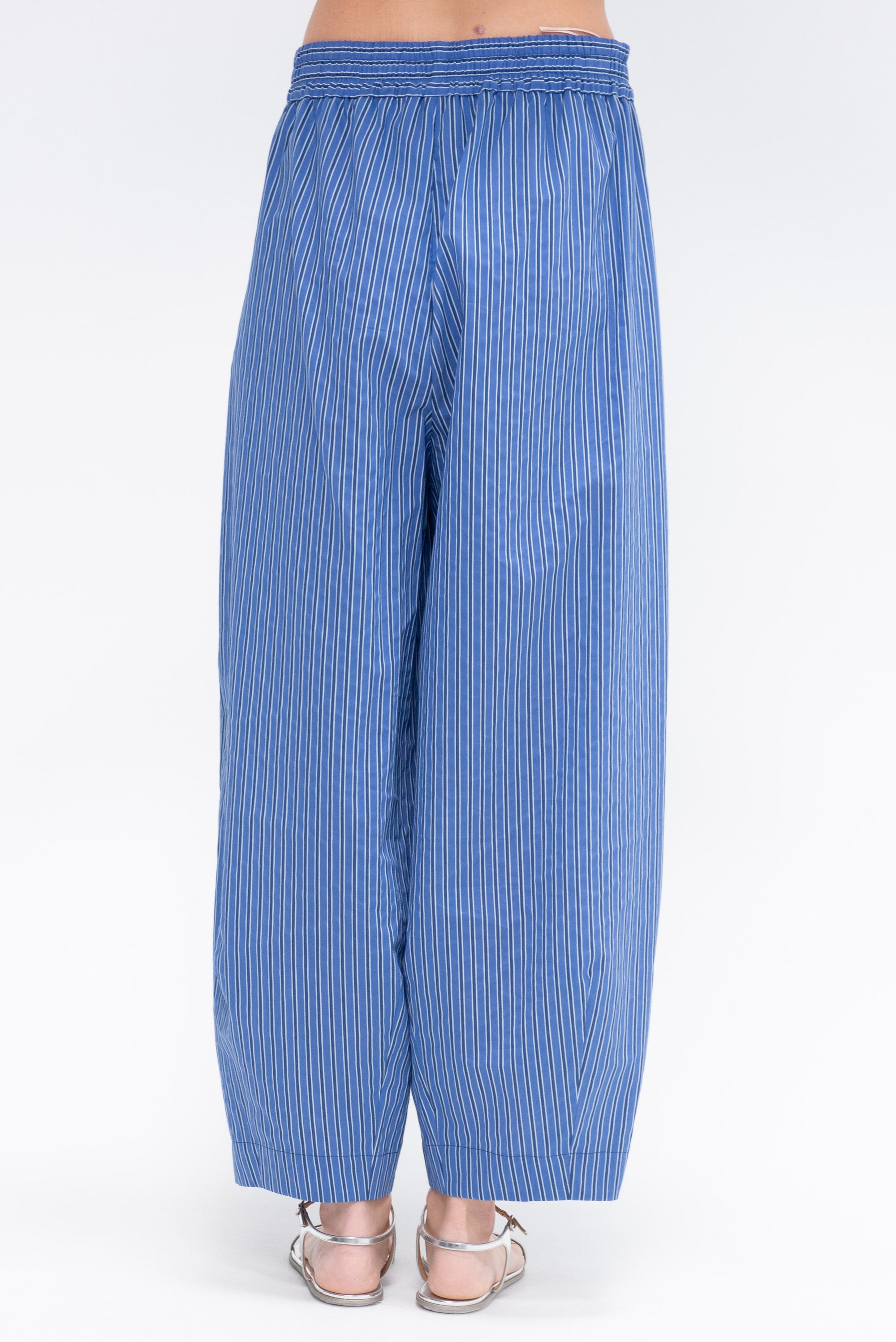 Light Cotton Stripe Trousers, Ultramarine
