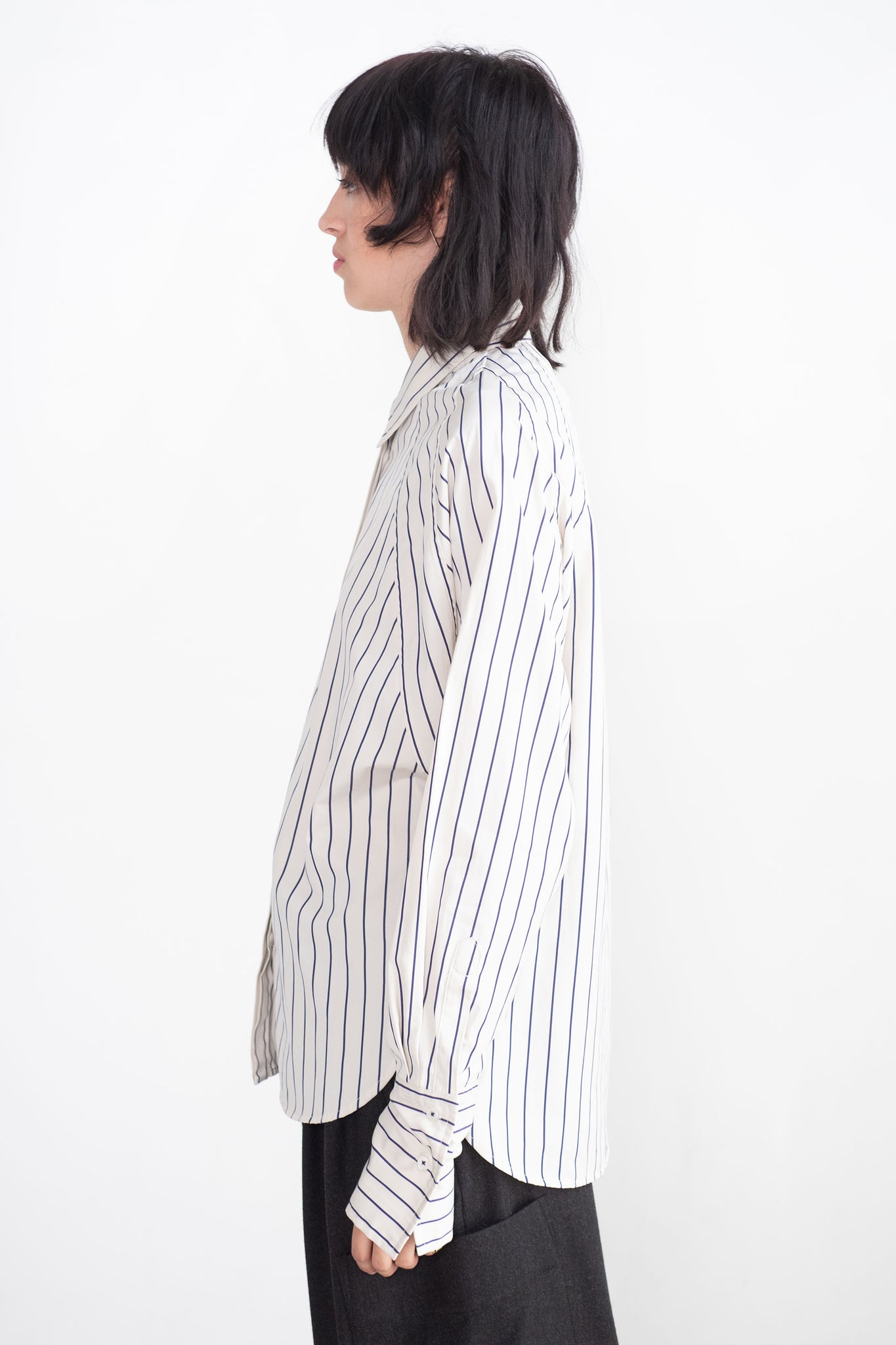 ODEEH - Striped Blouse, Milk