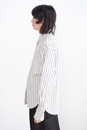 ODEEH - Striped Blouse, Milk