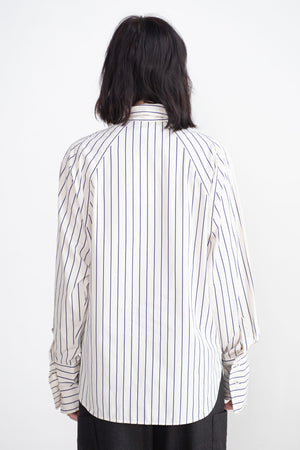 ODEEH - Striped Blouse, Milk