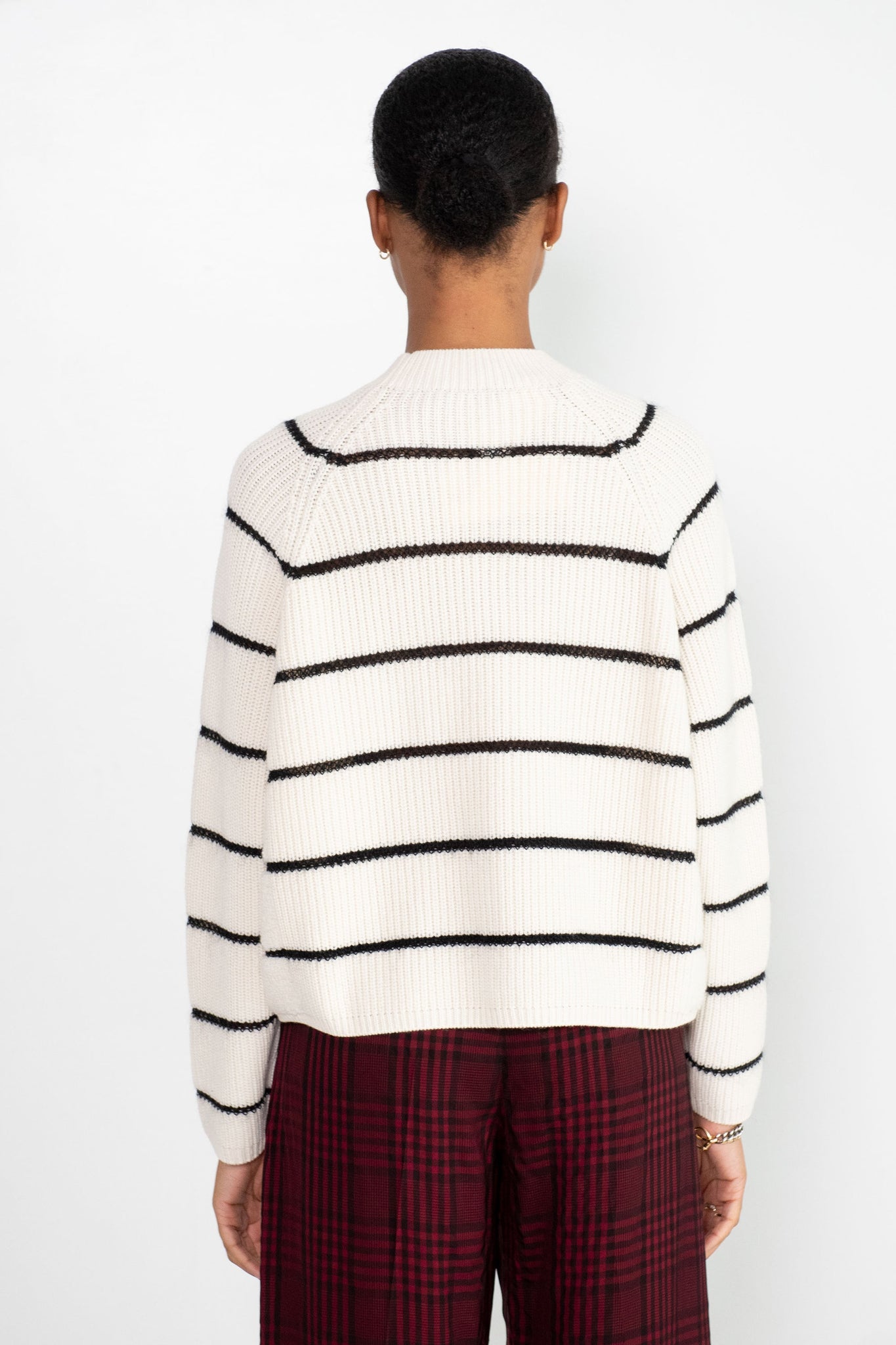 ODEEH - Sweater, Cream Stripe
