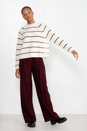 ODEEH - Sweater, Cream Stripe