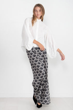ODEEH - Balloon Sleeve Blouse, White