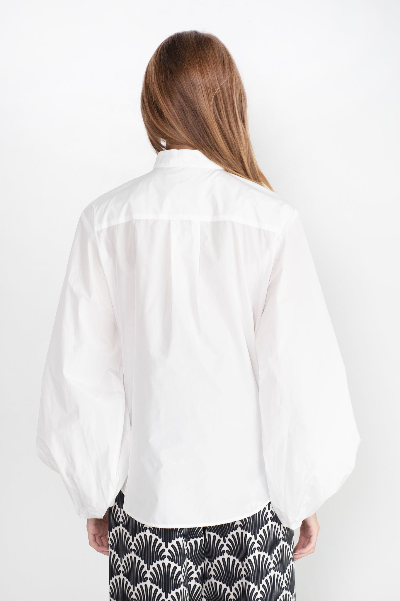 ODEEH - Balloon Sleeve Blouse, White