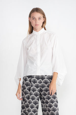 ODEEH - Balloon Sleeve Blouse, White