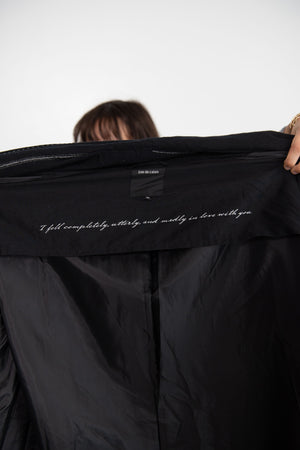 pas de calais - Wool Twill Duster Coat, Black