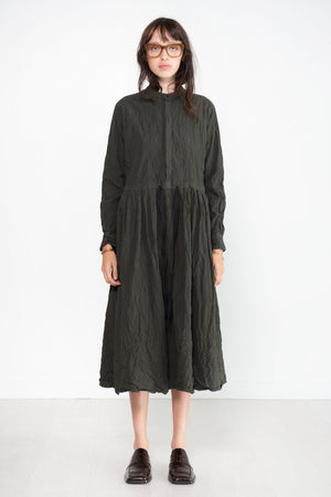pas de calais - Crinkle Finish Long Dress, Khaki