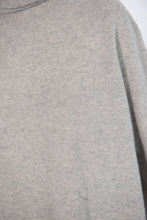 pas de calais - Fine Wool Loose High Neck Pullover, Grey