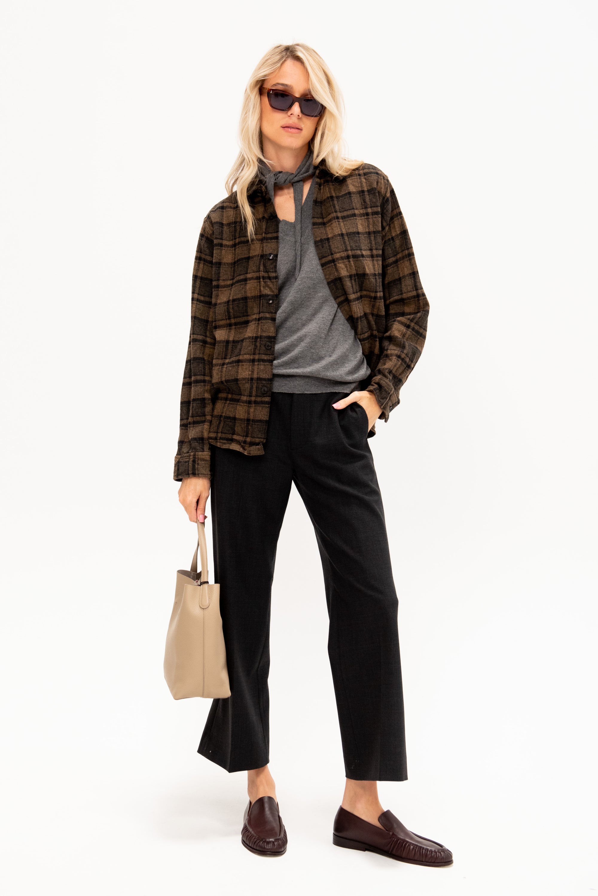 Triple Low Twist Shirt Jacket, Brown