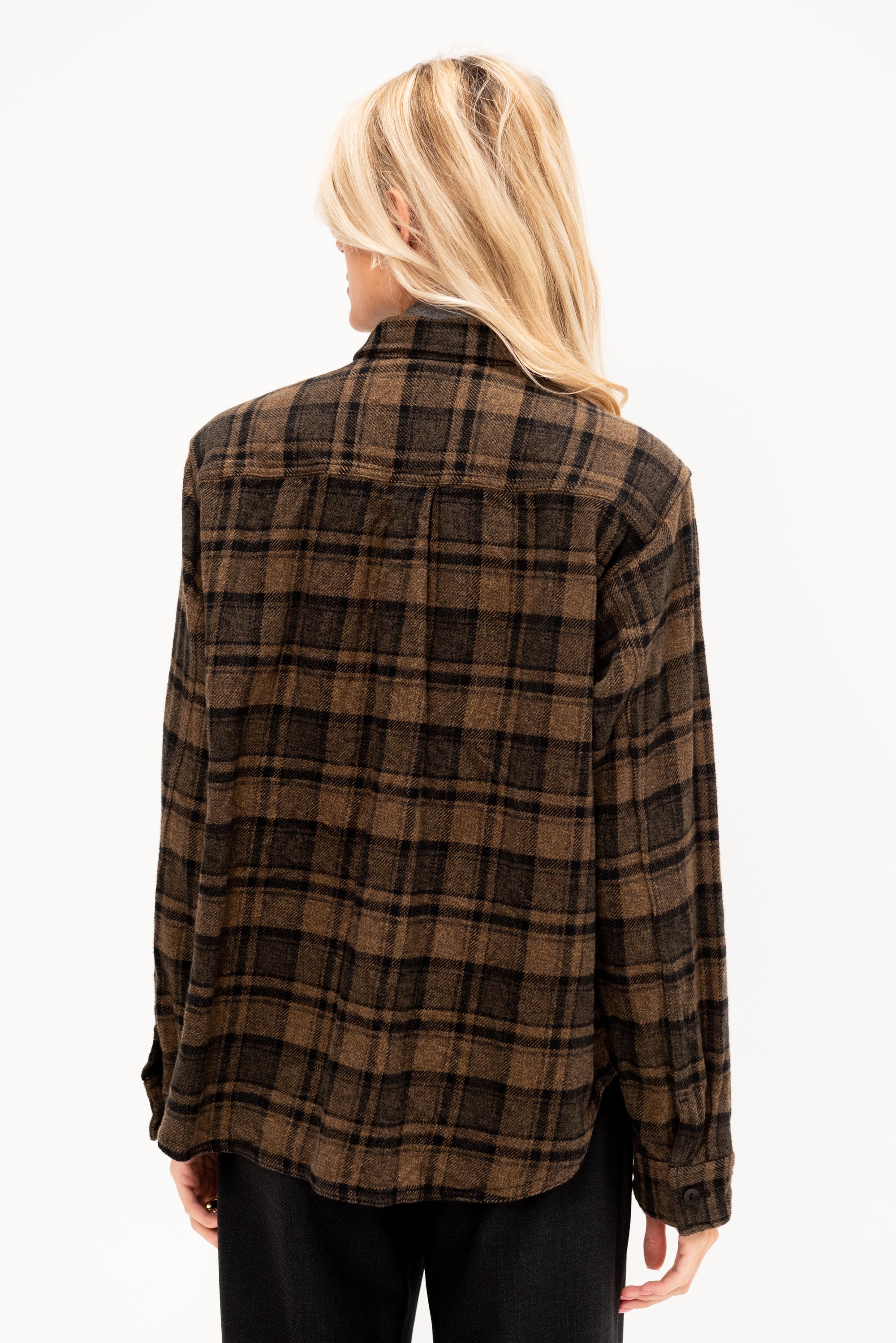 Triple Low Twist Shirt Jacket, Brown