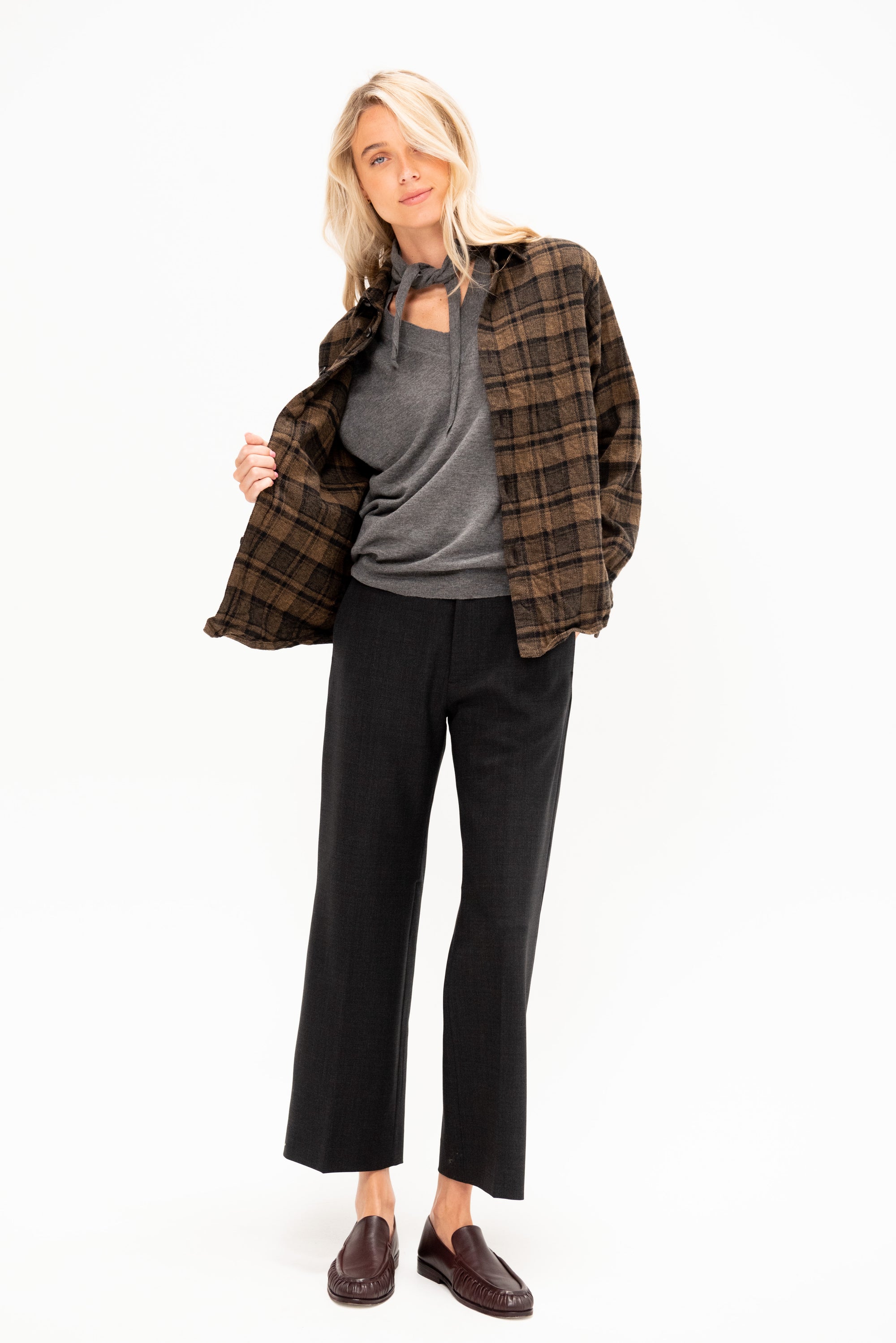 Triple Low Twist Shirt Jacket, Brown