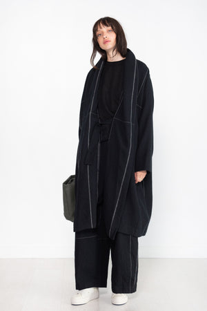 pas de calais - Alpaca Crew Pullover, Black