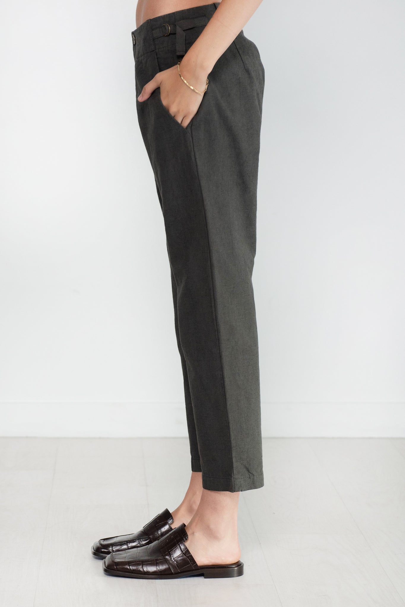 pas de calais - Classic Pants Cotton Ramy, Khaki
