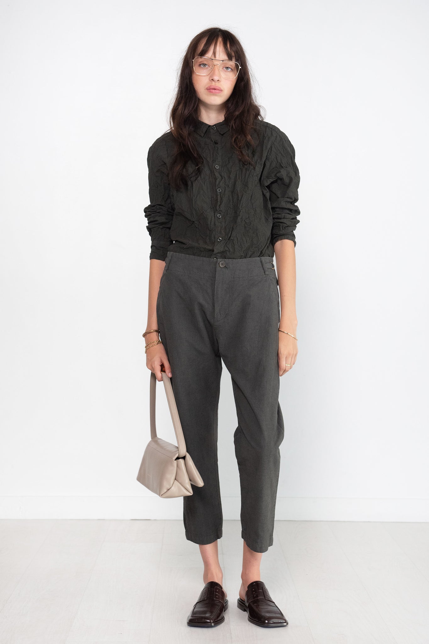 pas de calais - Classic Pants Cotton Ramy, Khaki
