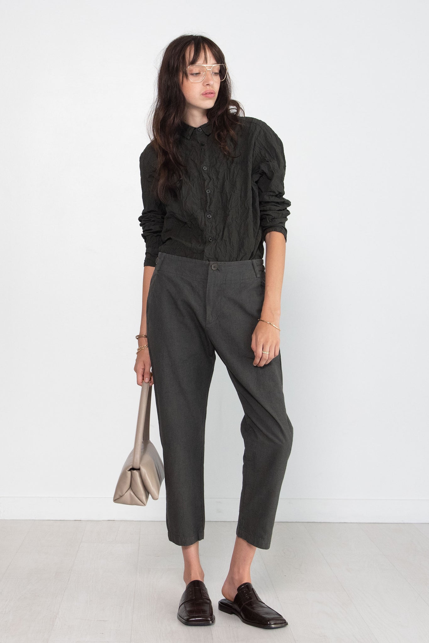pas de calais - Classic Pants Cotton Ramy, Khaki