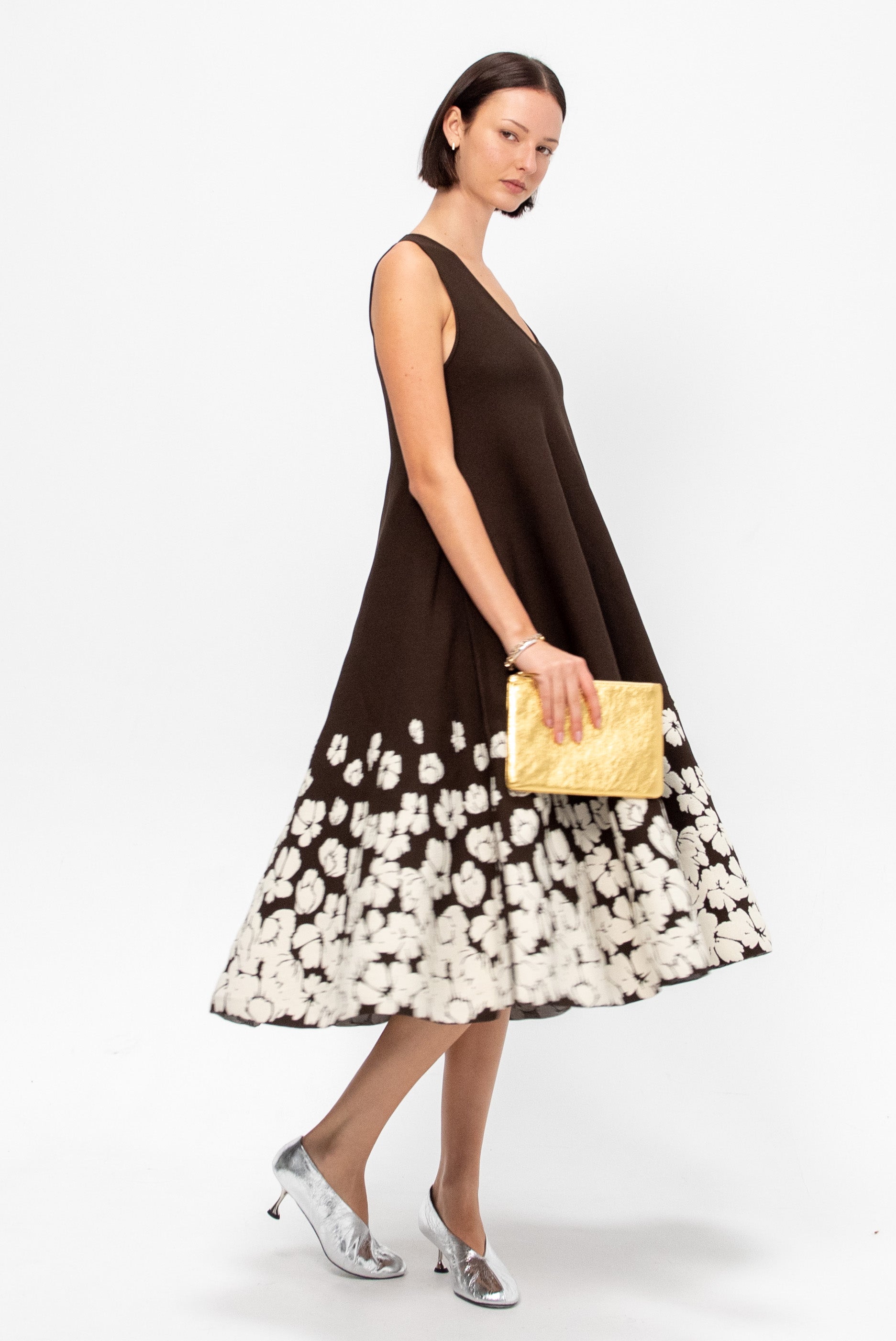 Alba Dress, Chocolate &amp; Off-White