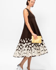 Alba Dress, Chocolate & Off-White