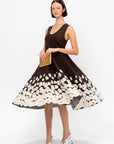 Alba Dress, Chocolate & Off-White