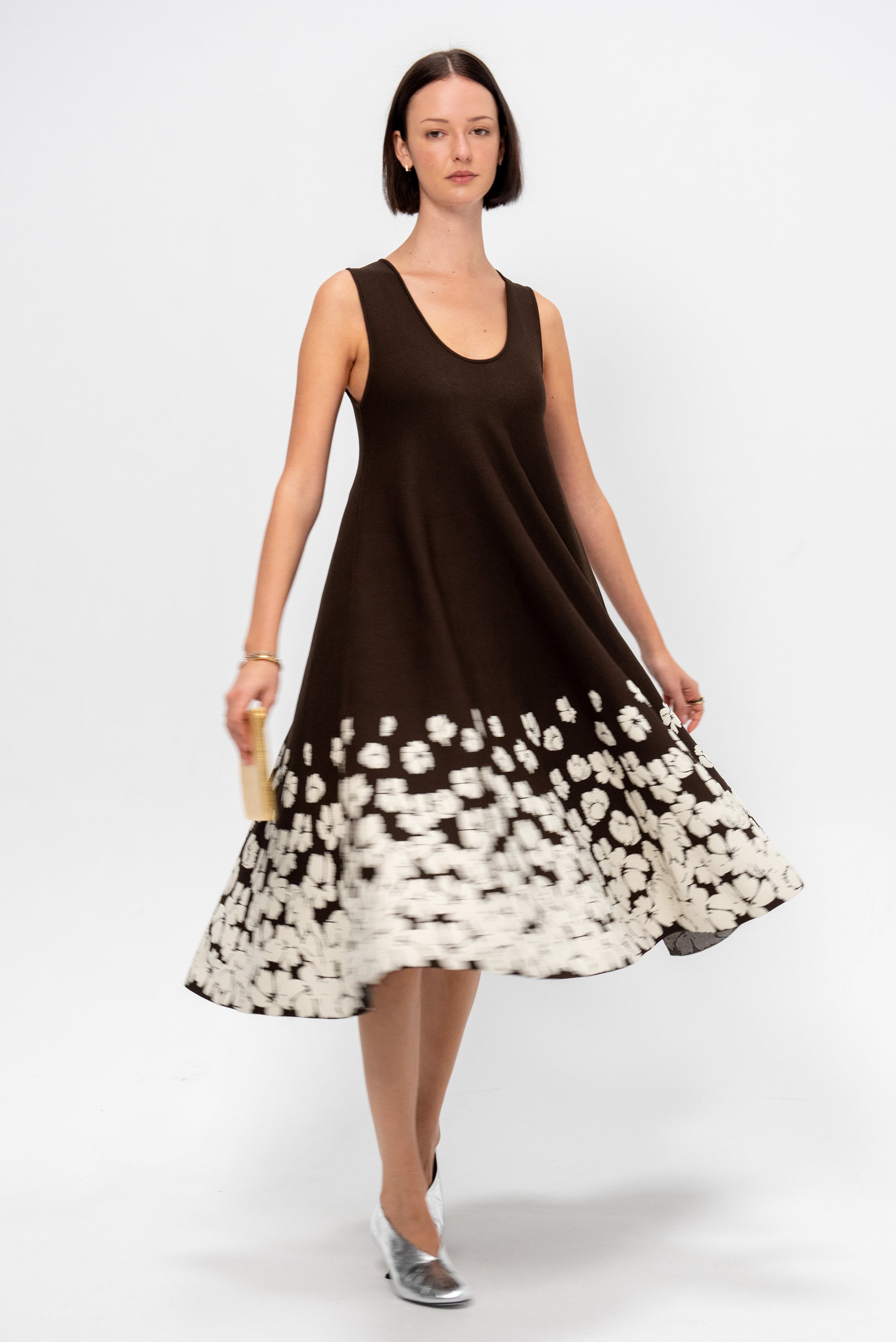 Alba Dress, Chocolate &amp; Off-White