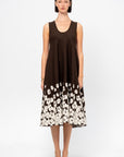Alba Dress, Chocolate & Off-White
