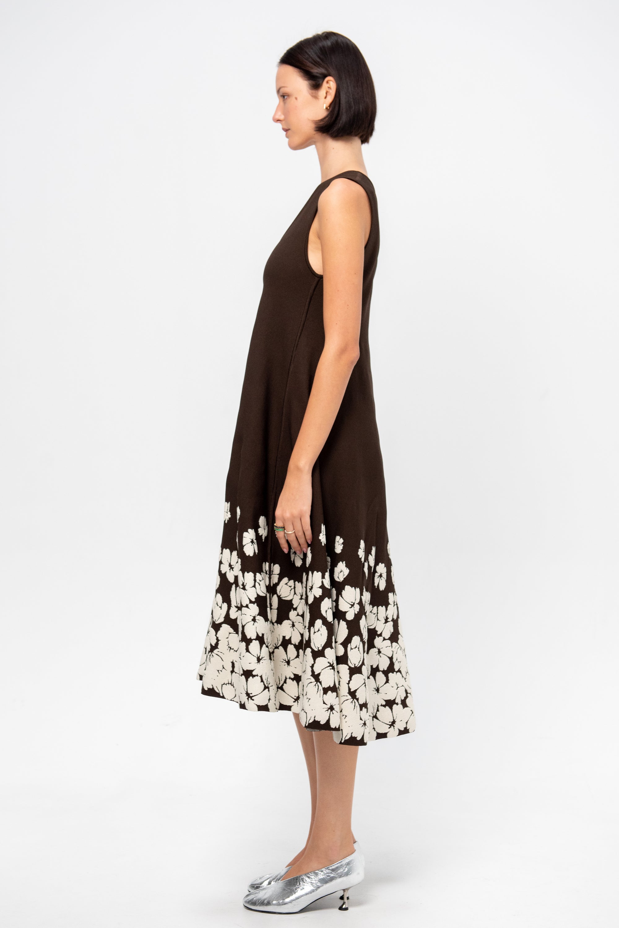 Alba Dress, Chocolate &amp; Off-White