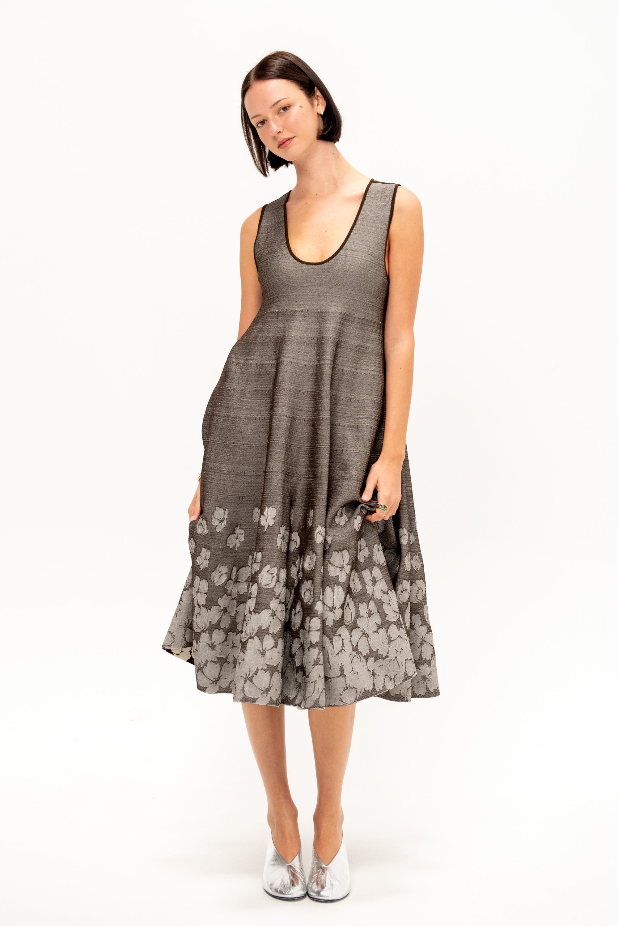 Alba Dress, Chocolate &amp; Off-White