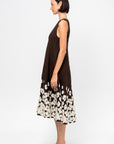 Alba Dress, Chocolate & Off-White