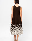 Alba Dress, Chocolate & Off-White