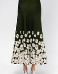 Kaia Skirt, Military Green & Off-White