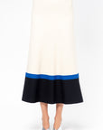 Roma Skirt, Off-White / Blue / Black