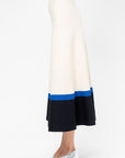 Roma Skirt, Off-White / Blue / Black