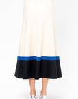 Roma Skirt, Off-White / Blue / Black