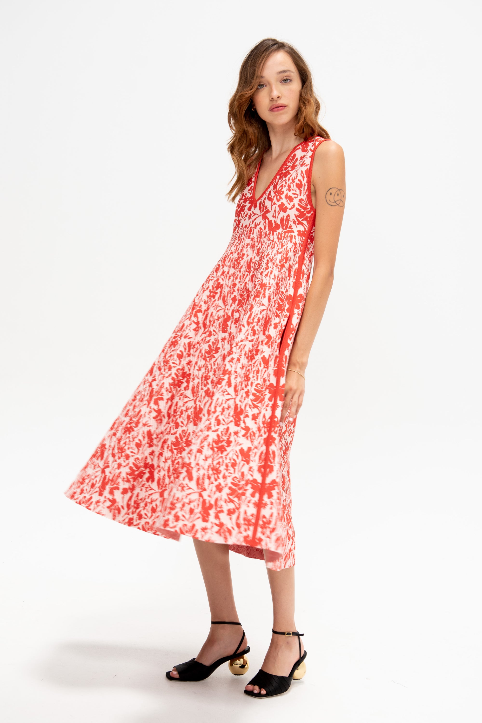 Philo Dress, Flamingo &amp; Coral