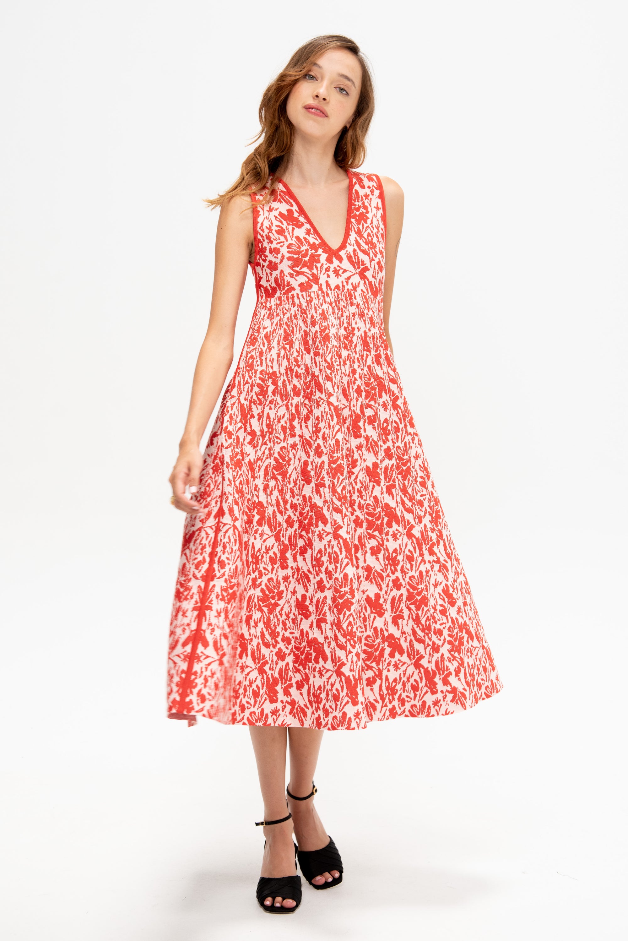 Philo Dress, Flamingo &amp; Coral