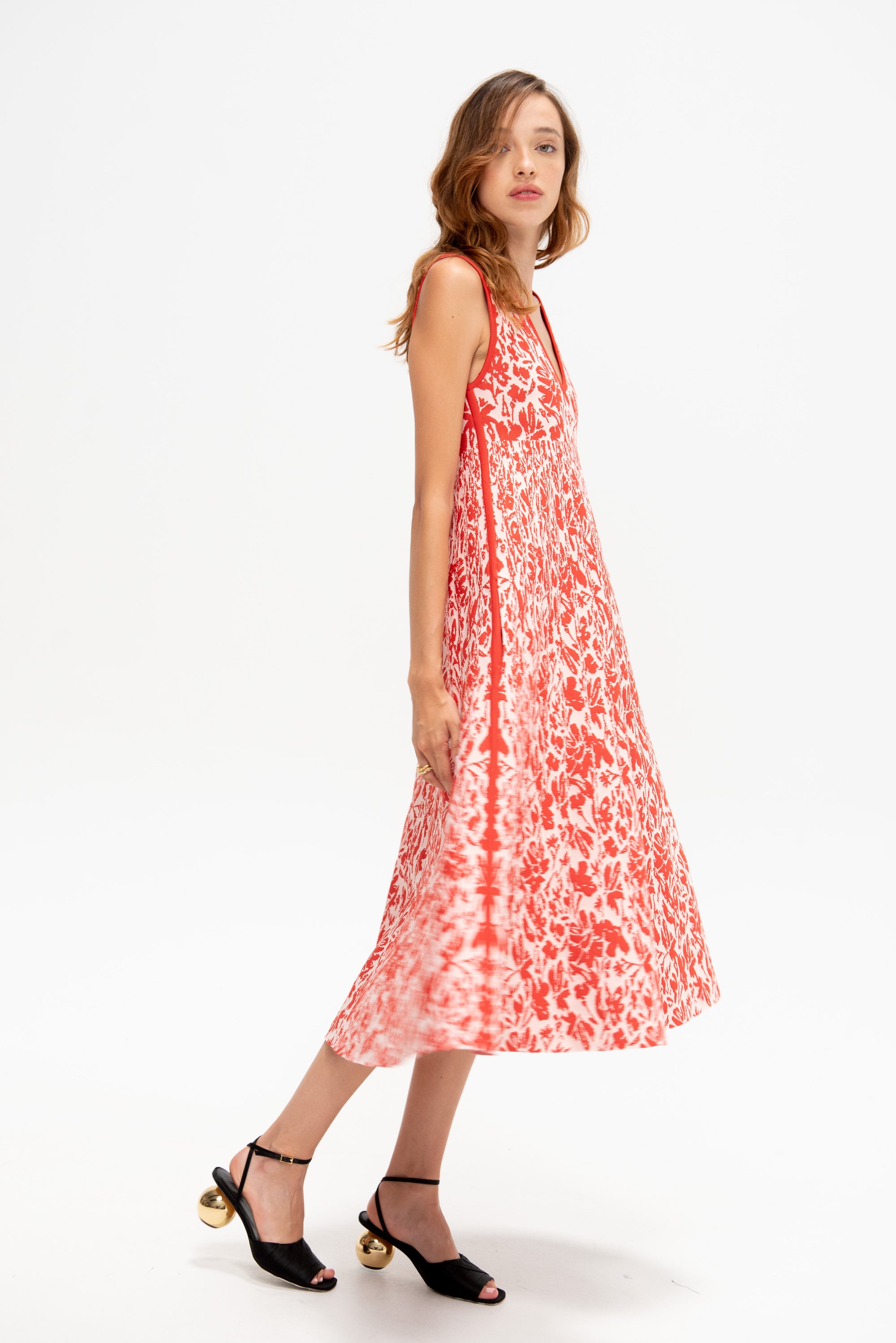 Philo Dress, Flamingo &amp; Coral