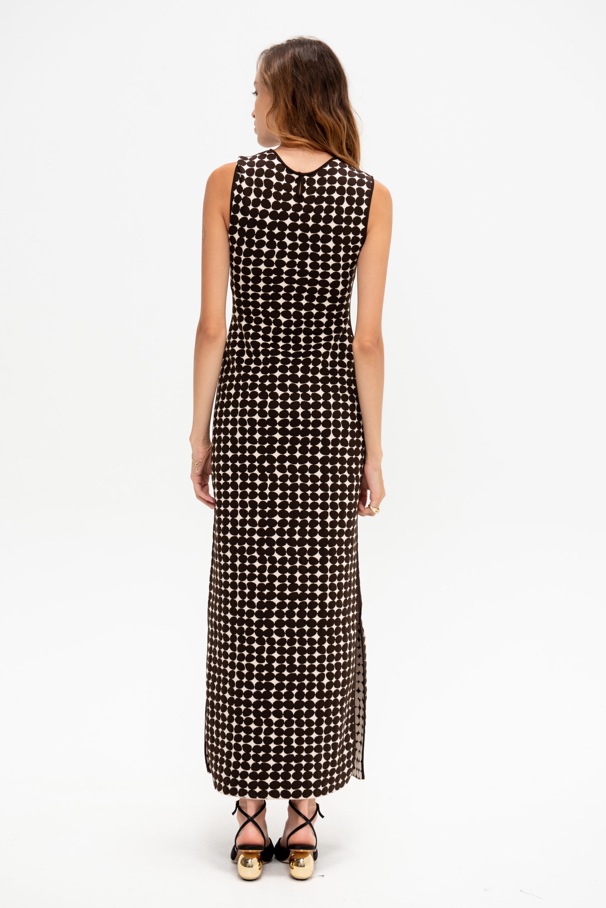 Simone Long Dress, Vanilla &amp; Chocolate
