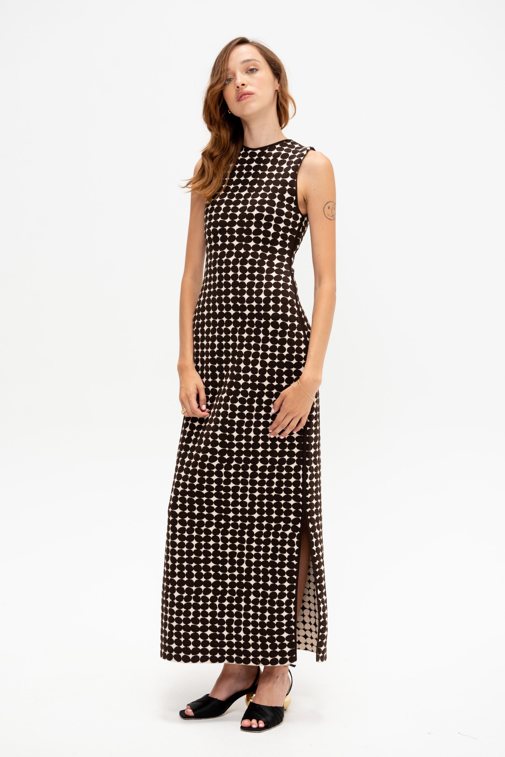 Simone Long Dress, Vanilla &amp; Chocolate