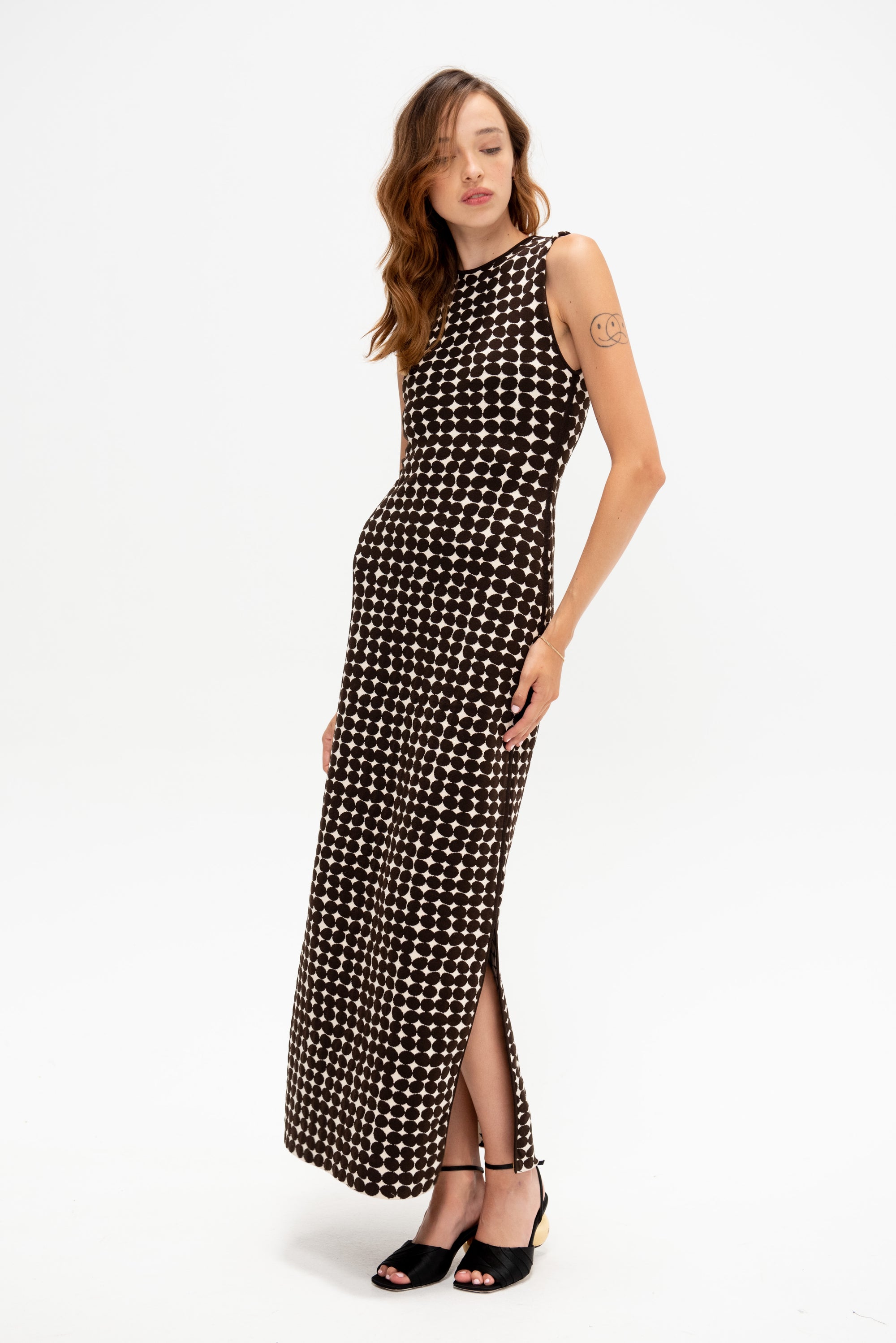 Simone Long Dress, Vanilla &amp; Chocolate