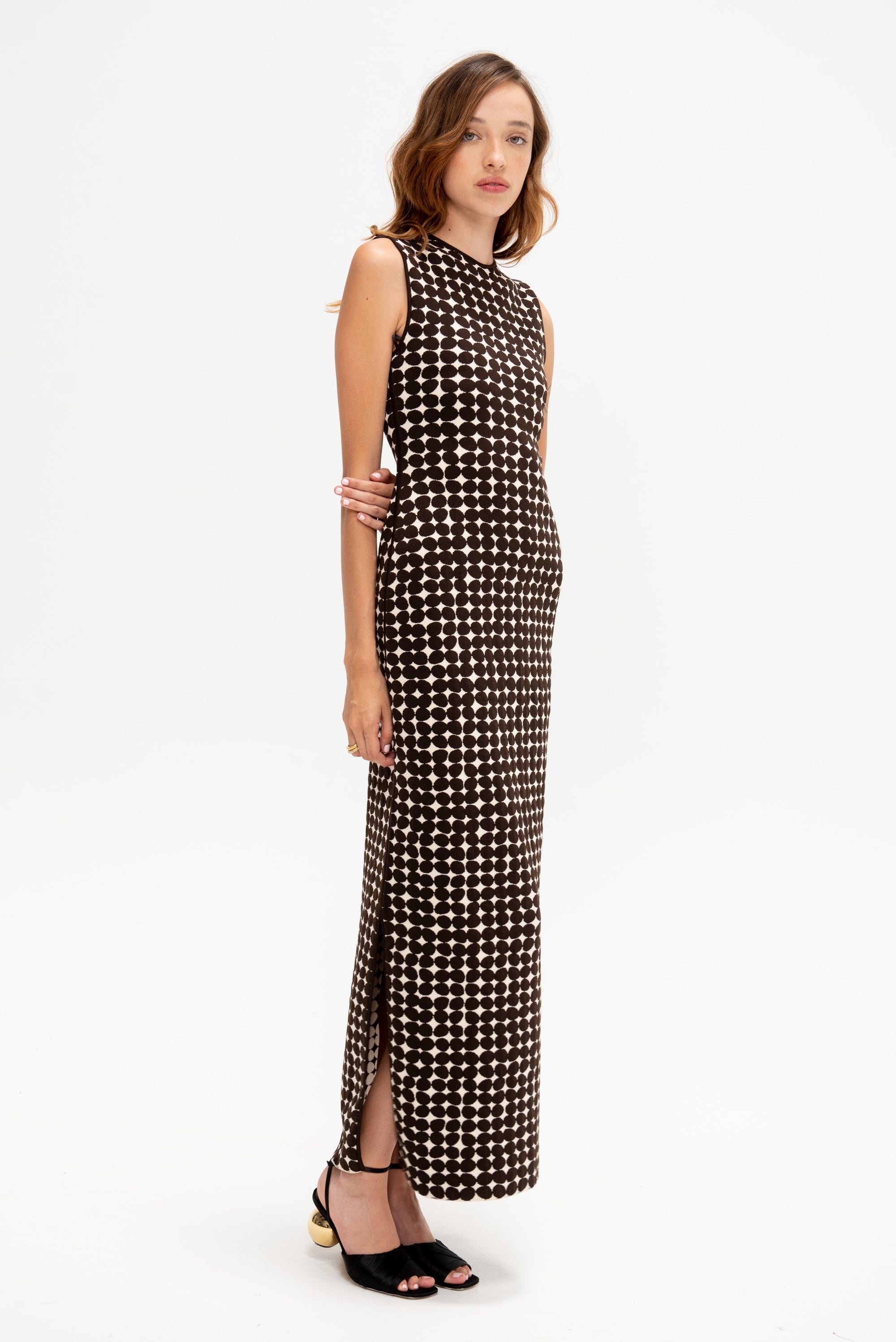 Simone Long Dress, Vanilla &amp; Chocolate