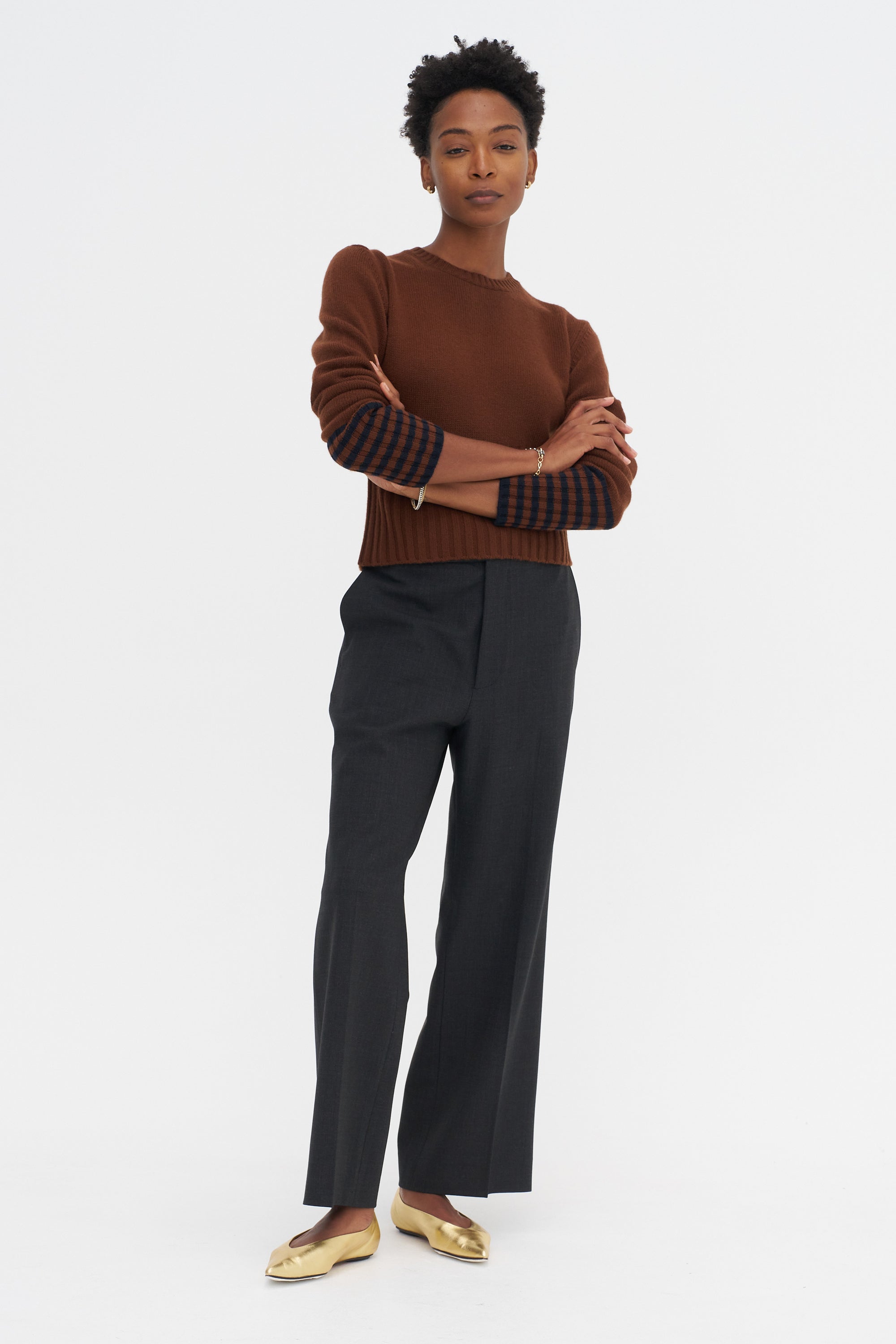 Long Sleeve Crew Neck, Barley