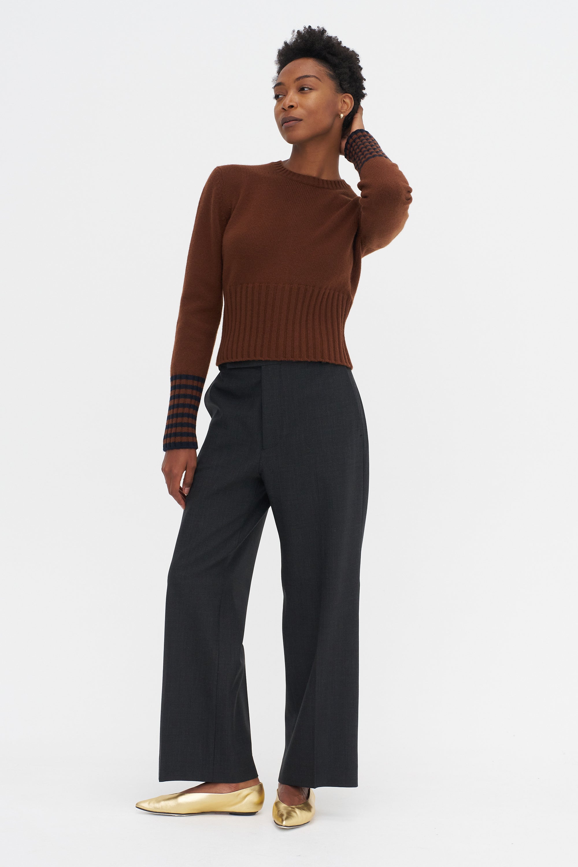 Long Sleeve Crew Neck, Barley