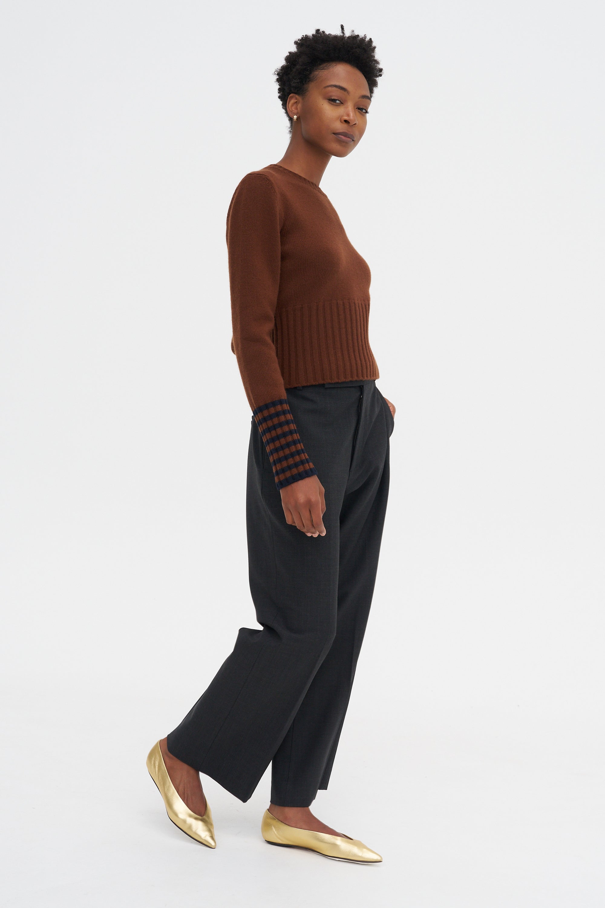 Long Sleeve Crew Neck, Barley