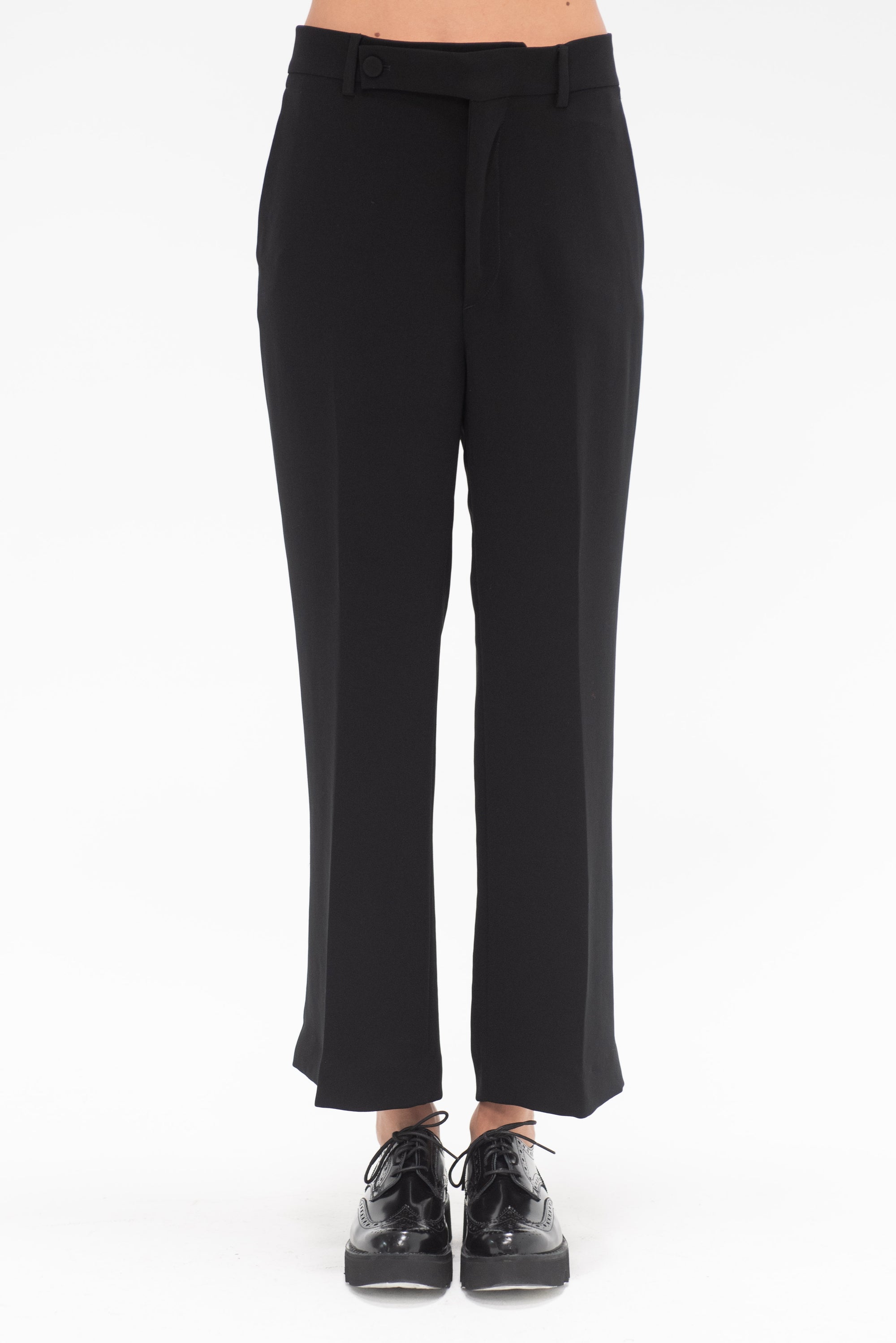 Plan C Trousers, Black – Kick Pleat 