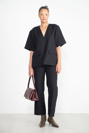 PLAN C - Wool Shirt, Navy-Black