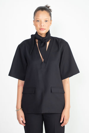 PLAN C - Wool Shirt, Navy-Black