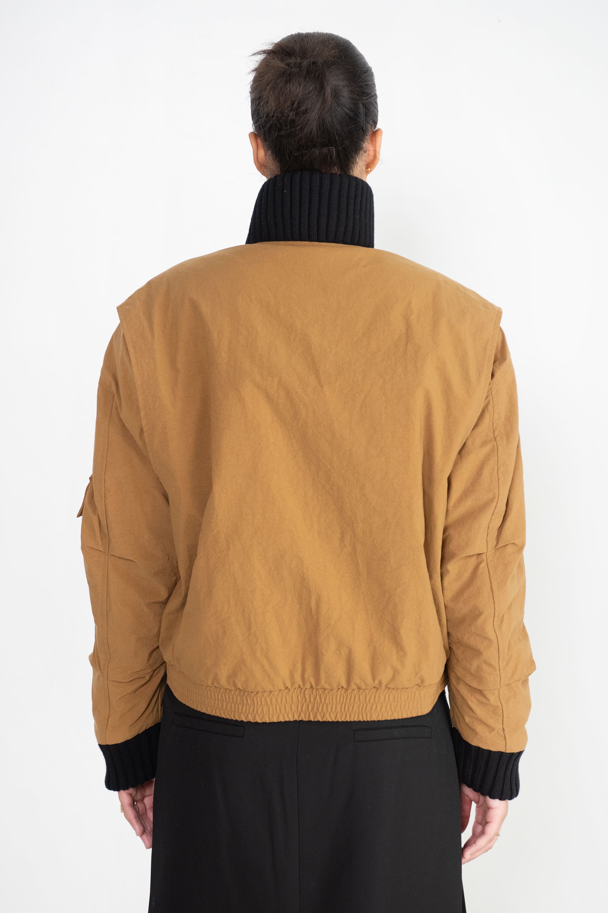 Plan C Sporty Bomber Jacket, Cinamon – Kick Pleat