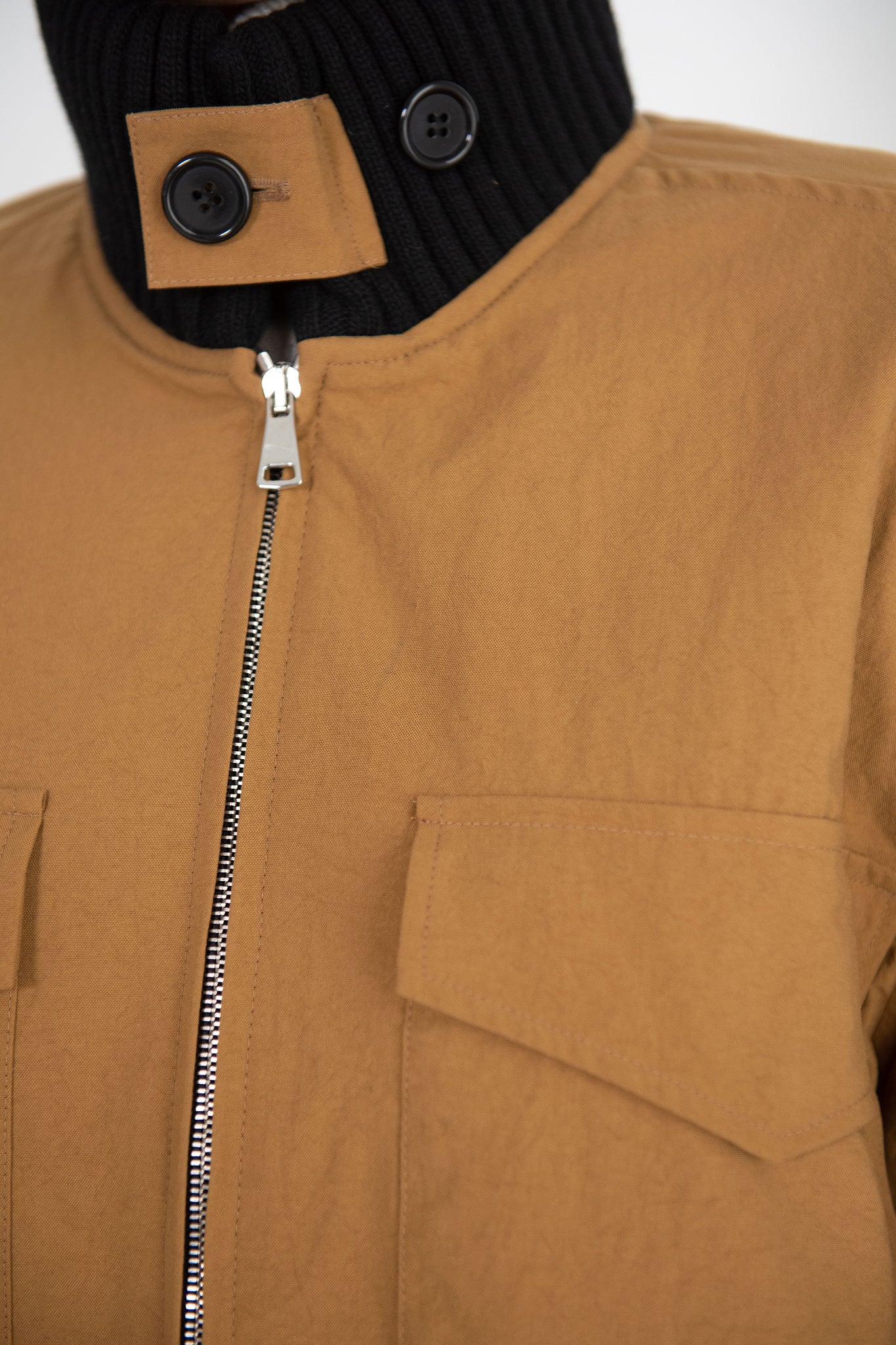 PLAN C - Sporty Bomber Jacket, Cinamon