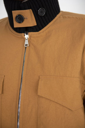 PLAN C - Sporty Bomber Jacket, Cinamon
