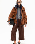 Trousers, Brown Melange